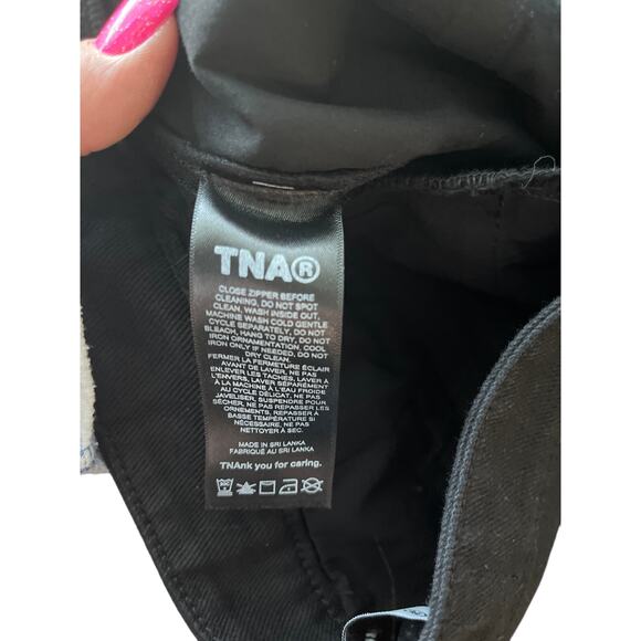 Aritzia TNA Black Corbett‎ Wide Leg Twill Cargo Pants Size 4 - Picture 8 of 9